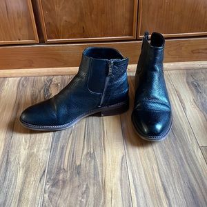 Franco Sarto black leather ankle boots.